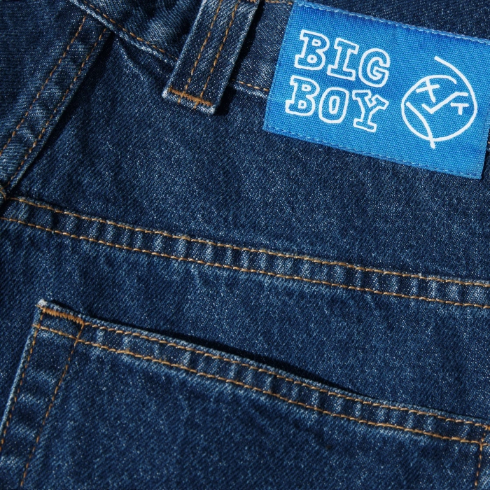 Krótkie spodnie jeansowe Polar Skate Big Boy dark blue