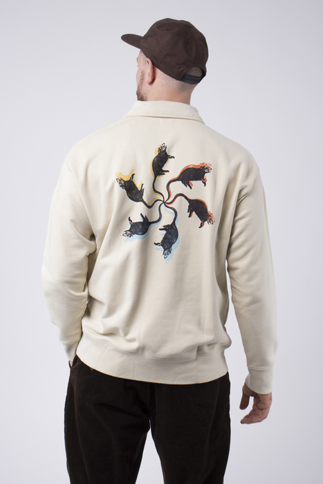 Bluza Levi's® Skate Men's New Quarter Zip Rat King Off White