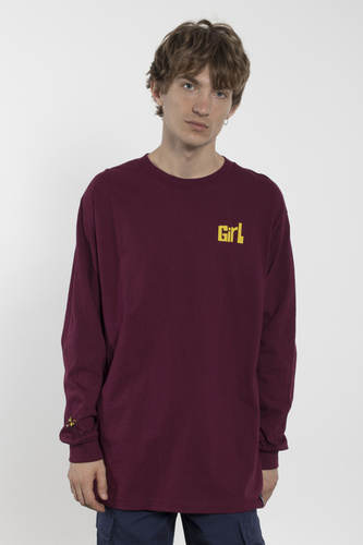 Koszulka Girl Ls Pictograph Maroon