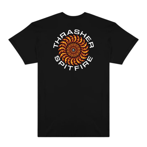 Koszulka Thrasher x Spitfire Classic Swirl czarna
