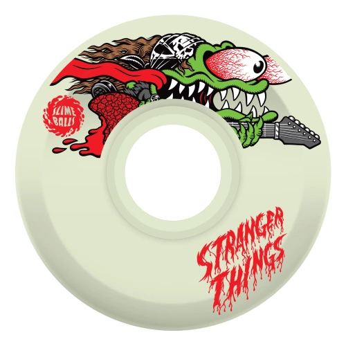 Koła do deskorolki Santa Cruz x Stranger Things Meek Slasher Eddie OG Slime GITD 78a Slime Balls białe (60mm)