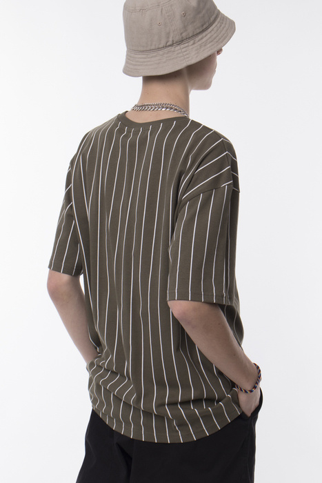 Koszulka New Era Oversized Pinstripe Khaki