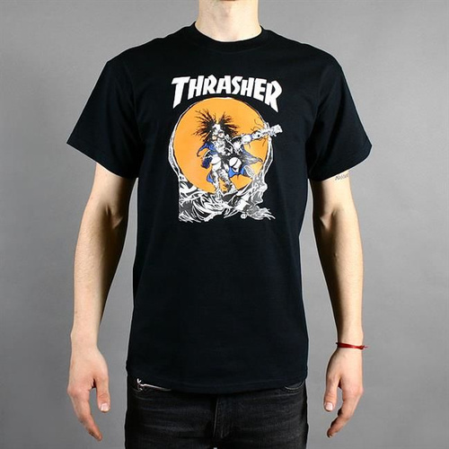 Koszulka THRASHER SK8 Outlaw Black