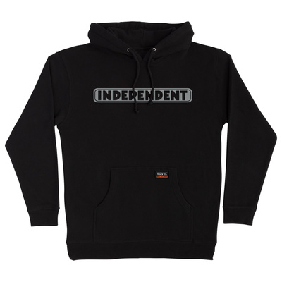 Bluza z kapturem Independent Hood Bar Logo Reflective Heavyweight czarna