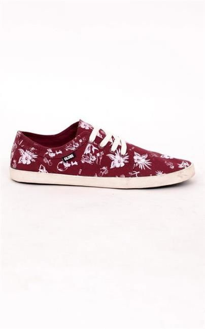 Globe Buty Red Belly Brick Red/Hawaiian Print