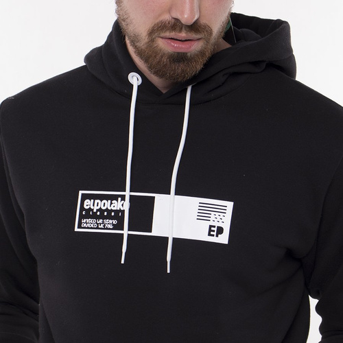 Bluza męska z kapturem El Polako Topobraf Black