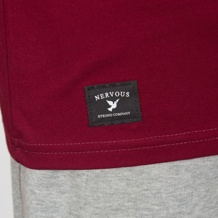 Koszulka LS Nervous F18 Stripes Maroon