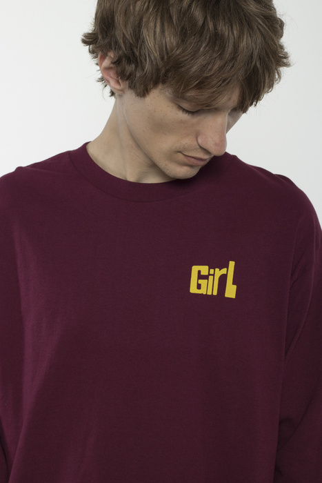 Koszulka Girl Ls Pictograph Maroon