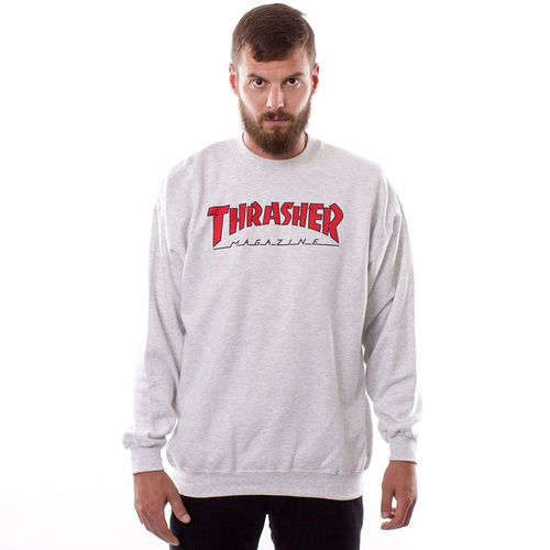 Bluza męska Thrasher FW19 Crew Outlined ash grey heather