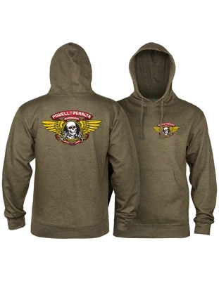Bluza Hood Powell Peralta Winged Ripper Mid Weight Army Heather