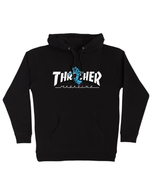 Bluza z kapturem Santa Cruz X Thrasher Screaming Logo Black 