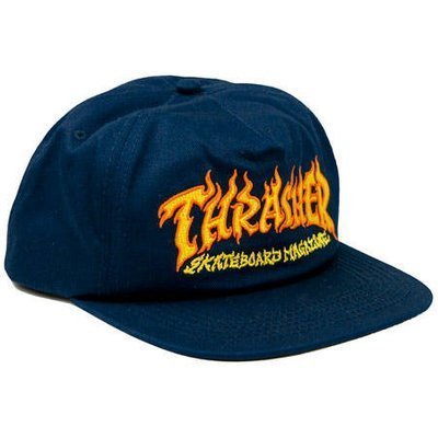 Czapka z daszkiem Thrasher Fire Logo Navy Blue
