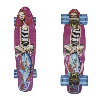 Deskorolka Fish Skateboards Art Fish Girl&Fish/sil/trans blue