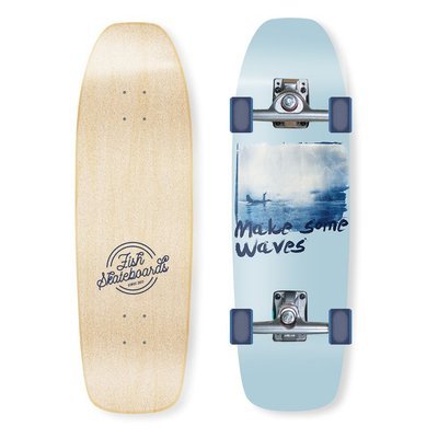 Deskorolka Surfskate Fish Skateboards Blue 28"