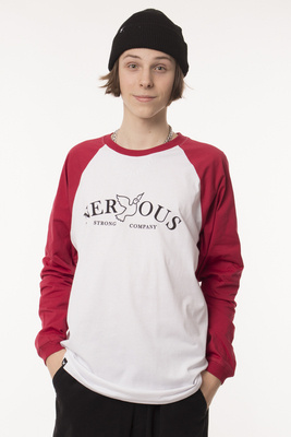 Koszulka LS Nervous First Logo Red/White