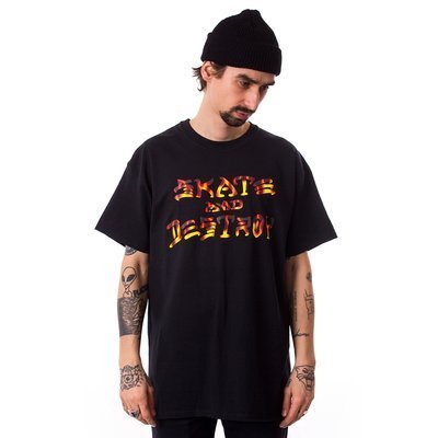 Koszulka Męska Thrasher Skate & Destroy Bbq Black