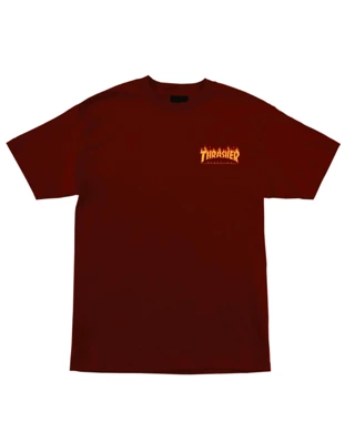 Koszulka z krótkim rękawem Santa Cruz X Thrasher Flame Dot Heavyweight Burgundy